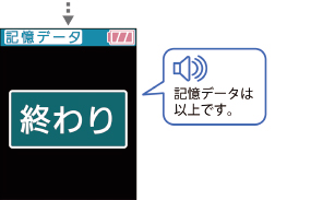 記憶データを確認するには