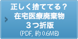 正しく捨ててる？在宅医療廃棄物3つ折り版